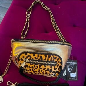 NWT Steve Madden leopard crossbody